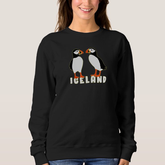 Two Puffins From Iceland Sweatshirt (Front)