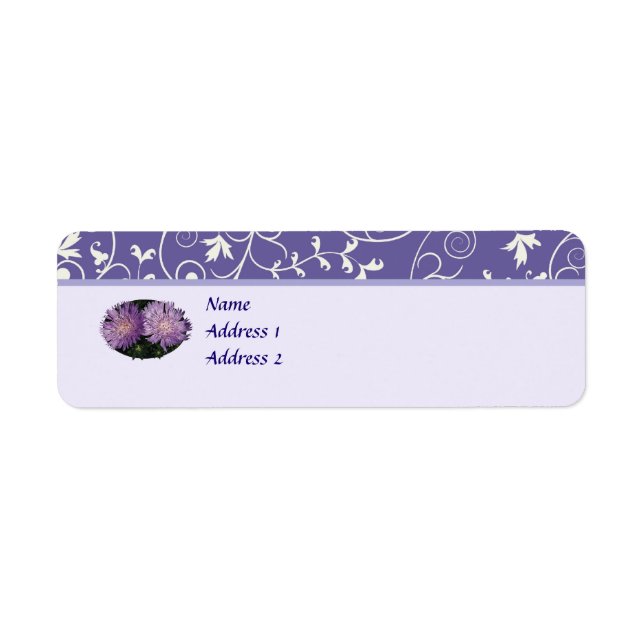 Two Purple Asters Save the Date (Front)