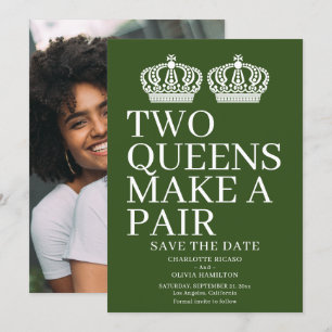 Two Queens Make A Pair Gay Lesbian Wedding Announcement