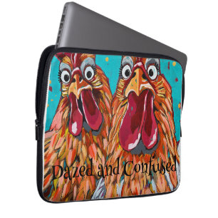 Two Quirky Roosters Laptop Sleeve