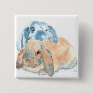 Two Rabbits Buttons