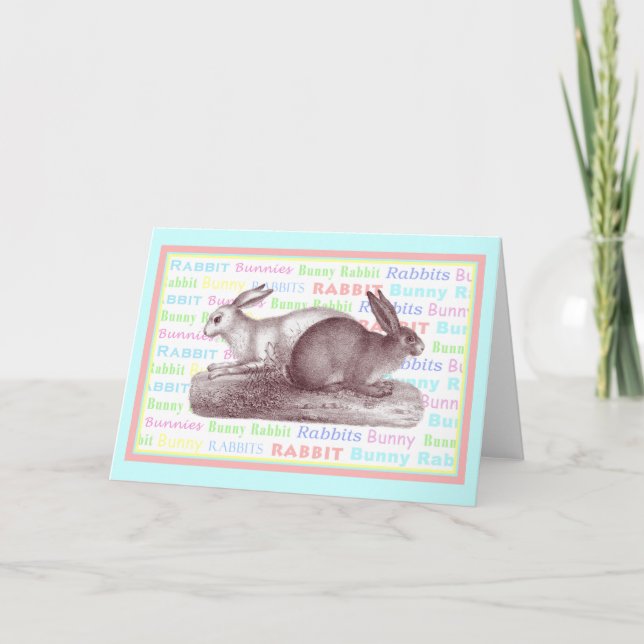 Two Rabbits Card - For Rabbit Lovers (Front)