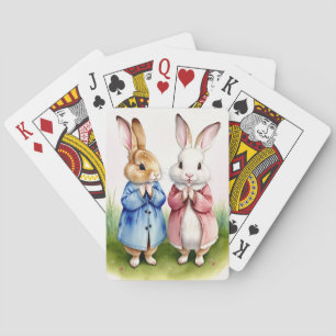 Two Rabbits  Playing Cards