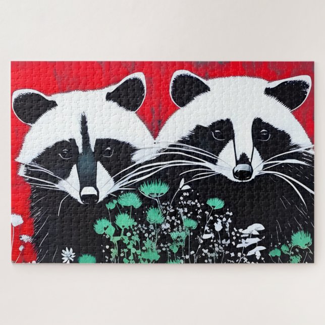 Two Raccoons Jigsaw Puzzle (Horizontal)