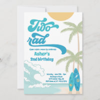 Two Rad Retro Surfboard Beach 2nd Birthday Party