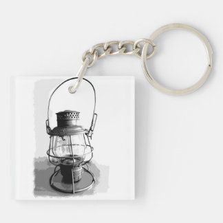 Two Railroad Lanterns Keychain
