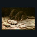 Two Rats Van Gogh Fine Art Poster<br><div class="desc">Two Rats, Vincent van Gogh, Nuenen November 1884. Oil on panel, 29.5 x 41.5 cm. Private collection. F 177, JH 543 Vincent Willem van Gogh (30 March 1853 – 29 July 1890) was a Dutch Post-Impressionist artist. Some of his paintings are now among the world's best known, most popular and...</div>