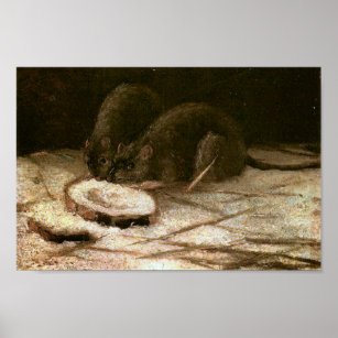 Two Rats Van Gogh Fine Art Poster