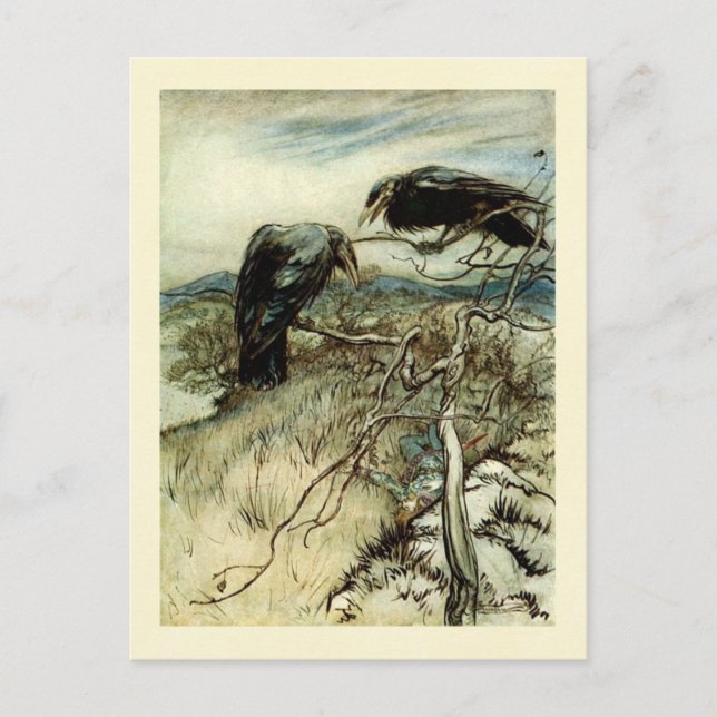 Two Ravens Postcard (Front)