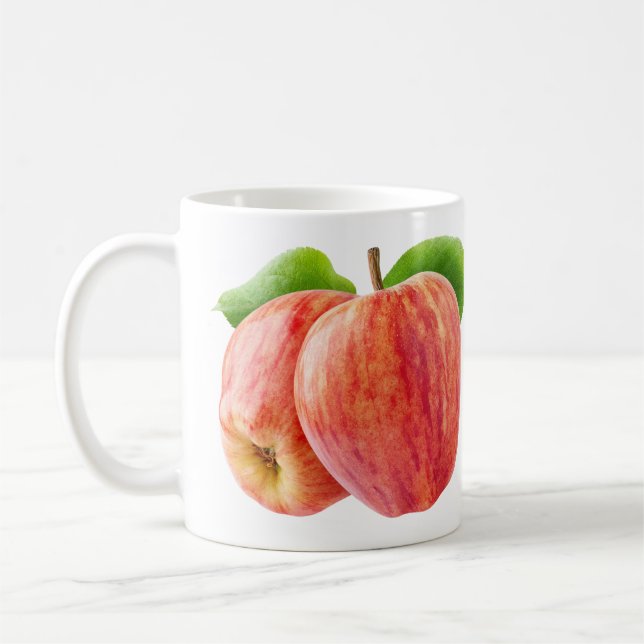 Two red apples coffee mug (Left)