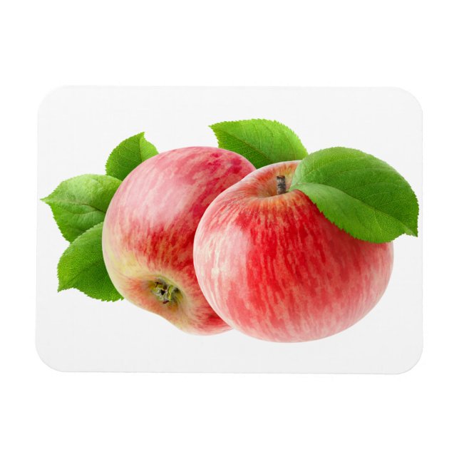 Two red apples magnet (Horizontal)