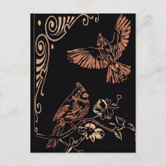 Two Red Cardinals Postcard