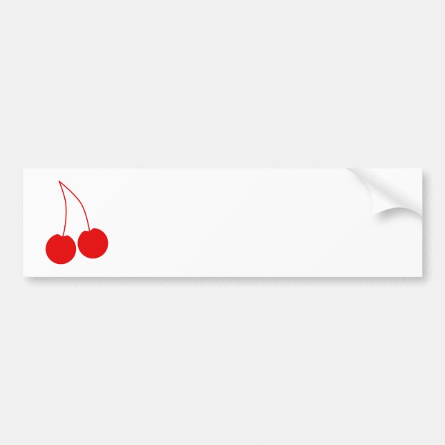 Two Red Cherries. Bumper Sticker (Front)