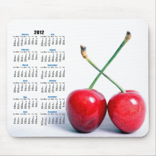 Two Red Cherries Photo 2012 Calendar Mousemat Mouse Pad