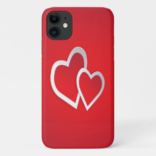 Two Red Hearts iPhone 11 Case