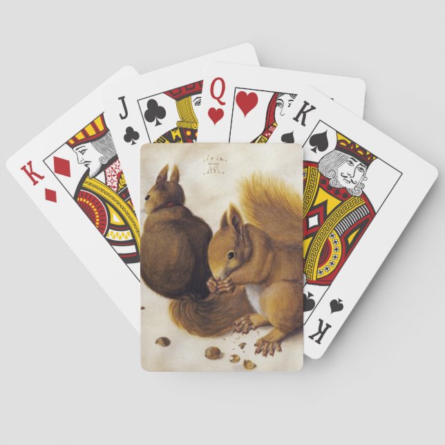 Two Red Squirrels (by Albrecht Dürer) Playing Cards (Back)