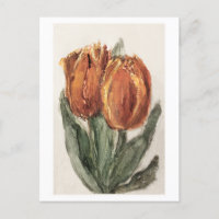 Two Red Tulips by Sientje Mesdag-van Houten