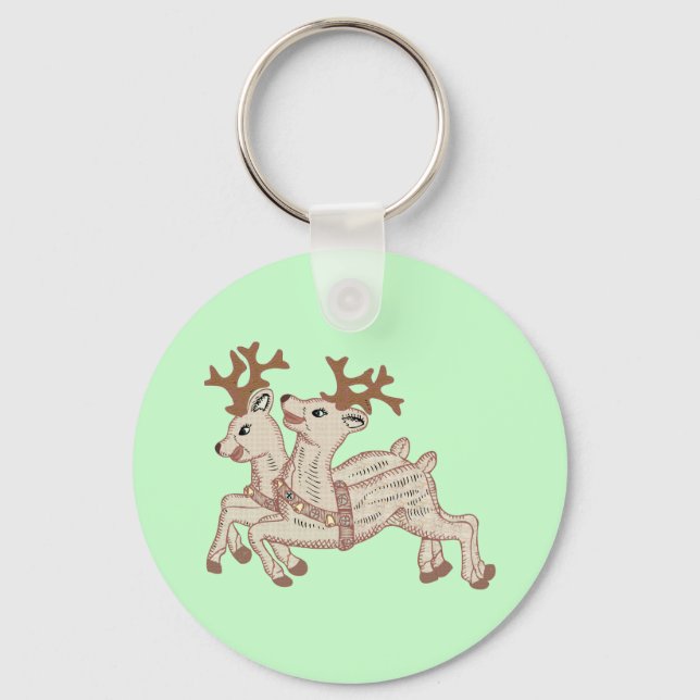 Two Reindeer Keychain (Front)