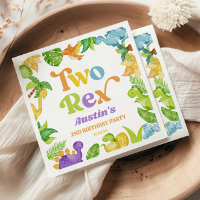 Two Rex Dinosaur 2nd Second Birthday Party
