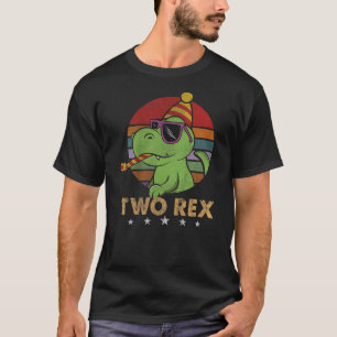 Two Rex Shirt Dinosaur T-Rex Boy 2nd Birthday 2 Ye