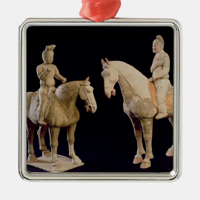Two Riders, Chinese, Tang dynasty (618-906) (terra Metal Ornament (Front)