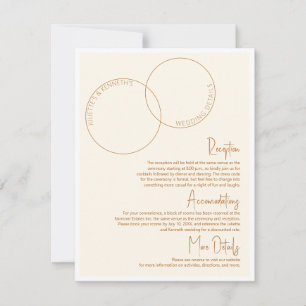Two Rings Wedding Details Card