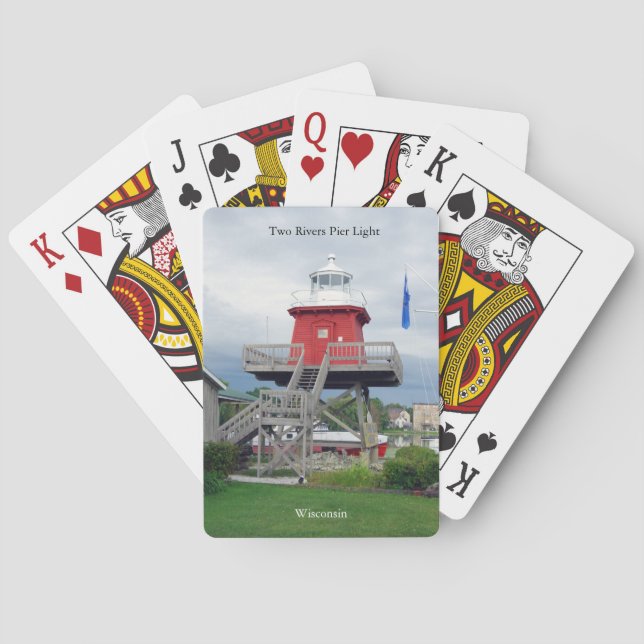 Two Rivers Pier Light playing cards (Back)