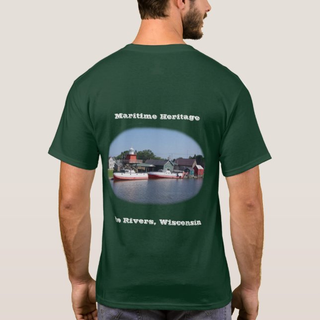 Two Rivers Wisconsin shirt dark (Back)