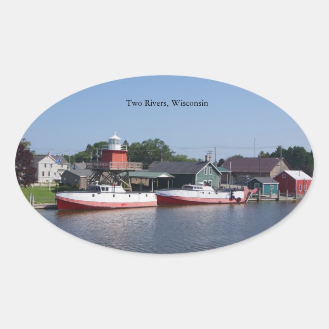 Two Rivers, Wisconsin sticker (Front)
