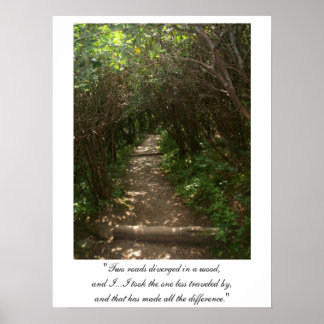 Two roads diverged in a wood Poster version 2