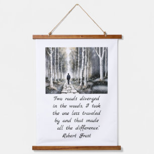 Two Roads diverged in the wood Hanging Tapestry