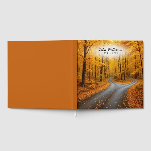 Two Roads In an Autumn Woods Guest Book (Full)
