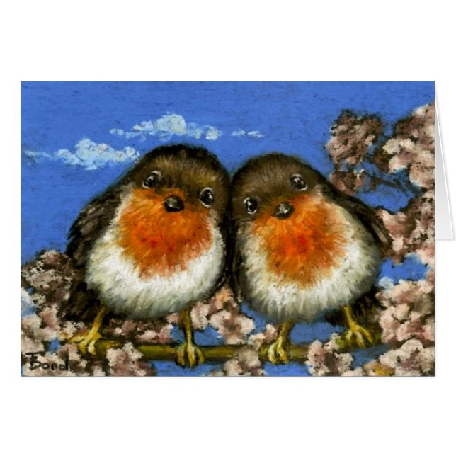Two robins (Front Horizontal)