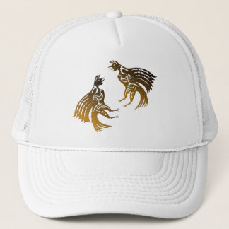 two roosters trucker hat