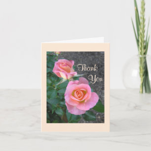 "Two Roses" Thank You Card