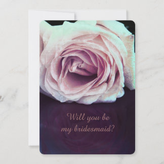 two roses - Will you be my bridesmaid Invitation