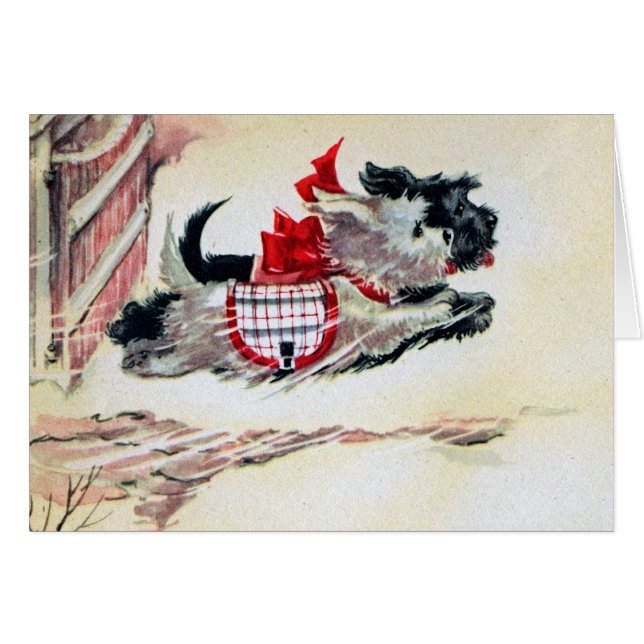 Two Running Scotties (Front Horizontal)