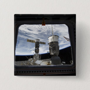Two Russian spacecraft 2 Inch Square Button