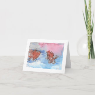 Two’s Company - small folded greeting Card