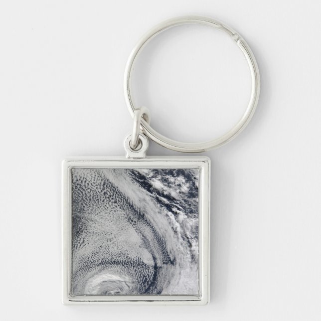 Two S-Shaped Polar Hurricanes Keychain (Front)
