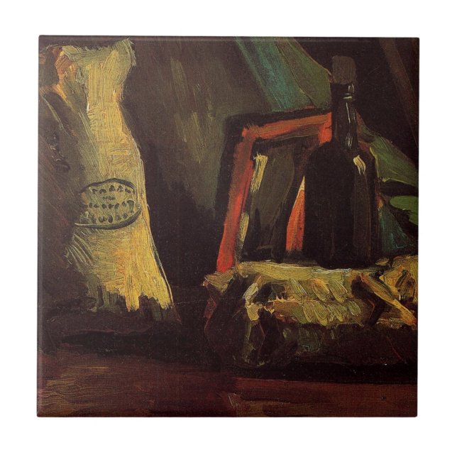 Two Sacks and a Bottle by Vincent van Gogh Tile (Front)