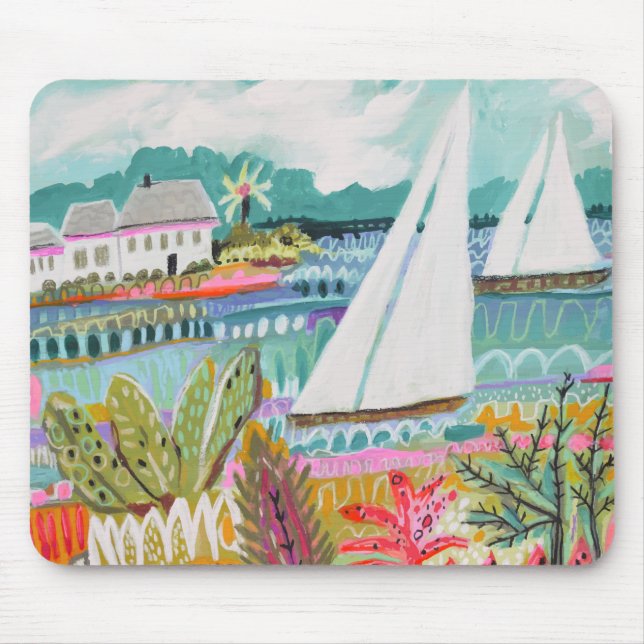 Two Sailboats Mouse Pad (Front)