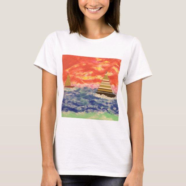 Two Sailboats  T-Shirt (Front)