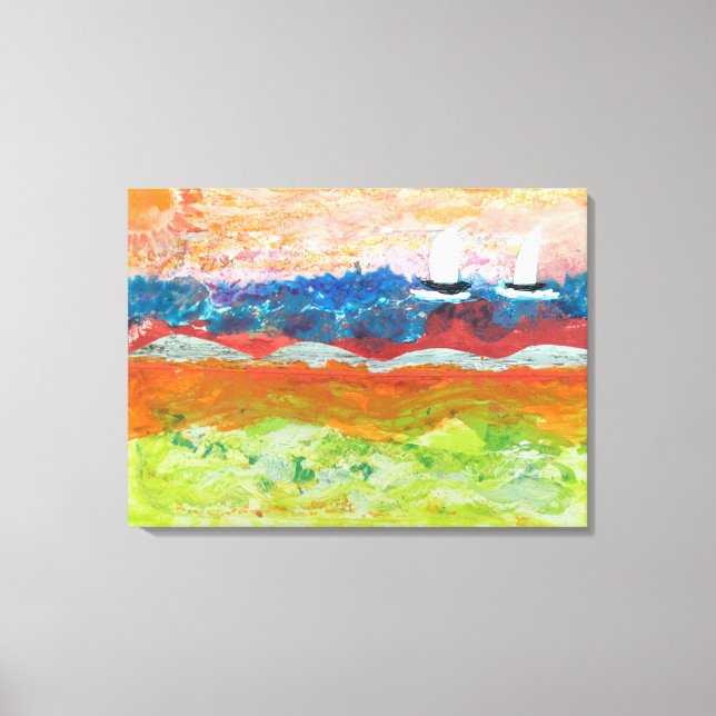 Two Sailing Canvas Print (Front)