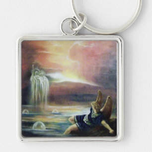 TWO SAINT JOHN AND FALLEN ANGEL KEYCHAIN