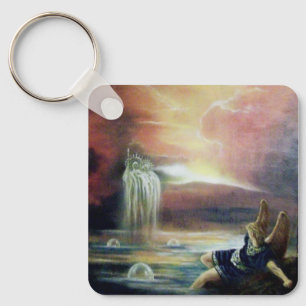TWO SAINT JOHN AND FALLEN ANGEL KEYCHAIN