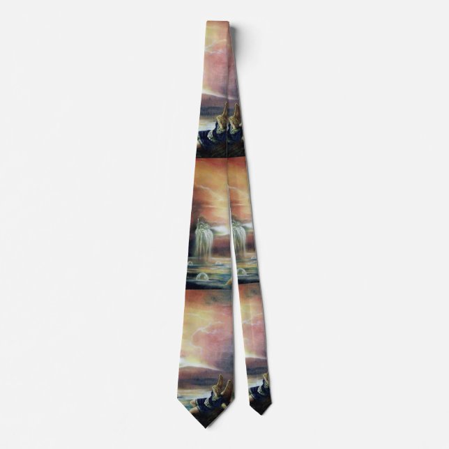 TWO SAINT JOHN AND FALLEN ANGEL Pink Purple Tie (Front)
