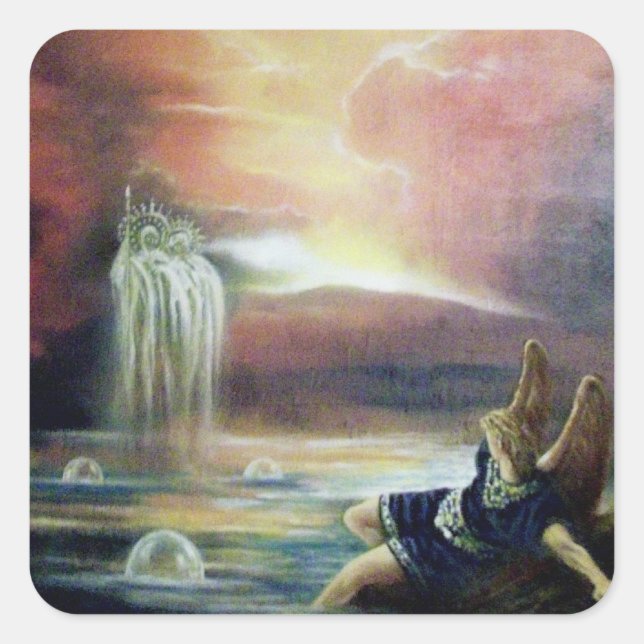 TWO SAINT JOHN AND FALLEN ANGEL SQUARE STICKER (Front)