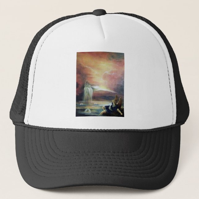 TWO SAINT JOHN AND FALLEN ANGEL TRUCKER HAT (Front)