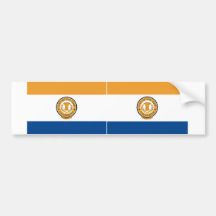 TWO San Jose Flag Bumper Sticker